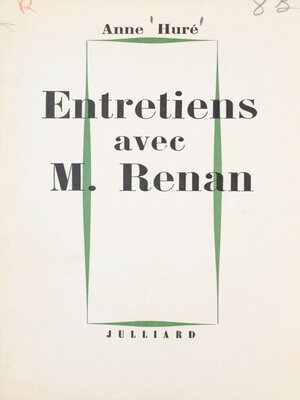 cover image of Entretiens avec Monsieur Renan
